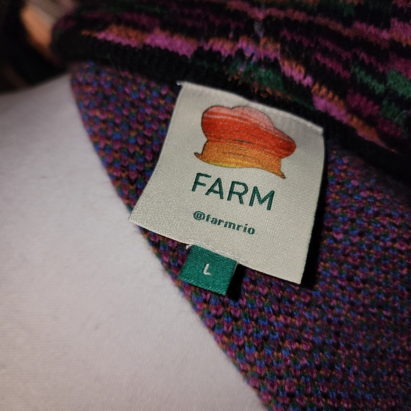 Farm Rio Sweater multicolor skirt set top is LRG skirt is XLG - Picture 9 of 10